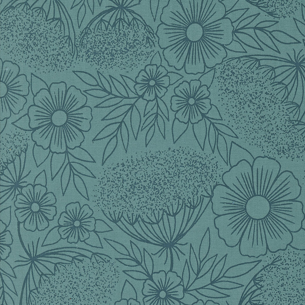 Field Of Flowers By Katharine Watson For Moda - Turquoise