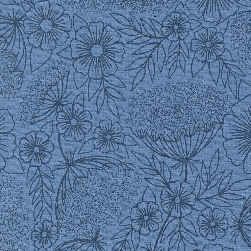 Field Of Flowers By Katharine Watson For Moda - Cornflower