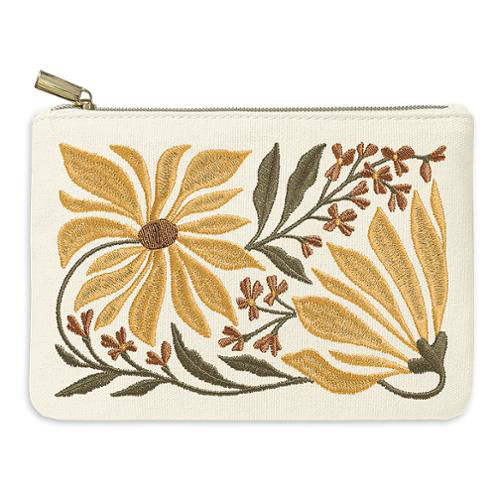 Fm  Pouch Embroidery Sunflower By Lady Jayne For Moda  - Multiple Of 4