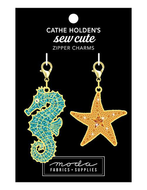 Sea Horse Zip Pull 2ct By Cathe Holden For Moda  - Multiple Of 3