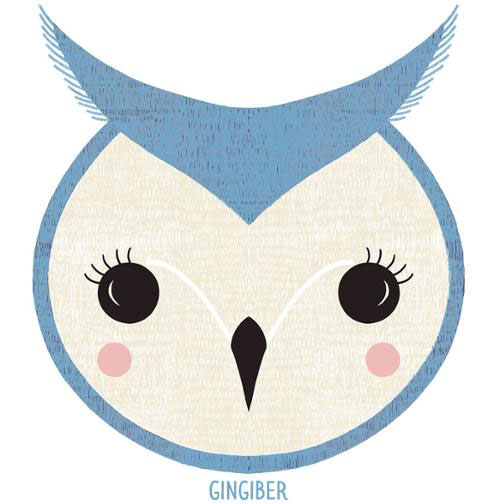 Woodland Owl Sticker By Gingiber For Moda - Multiple Of 6