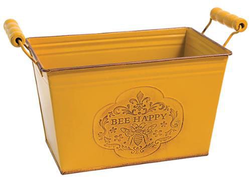 Bee Happy Rectangle Tin By Boston International For Moda  - Multiple Of 4