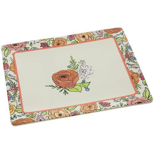 Flower Party Rectangle Plate By Boston International For Moda  - Multiple Of 4