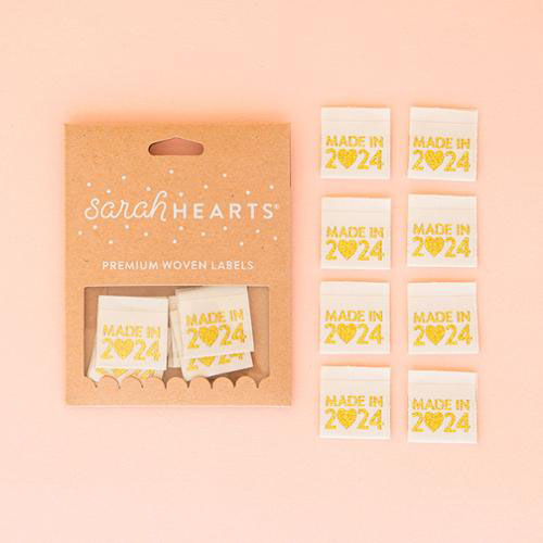 Sew In Labels Made In 2024 Gold By Sarah Hearts For Moda - Multiple Of 6