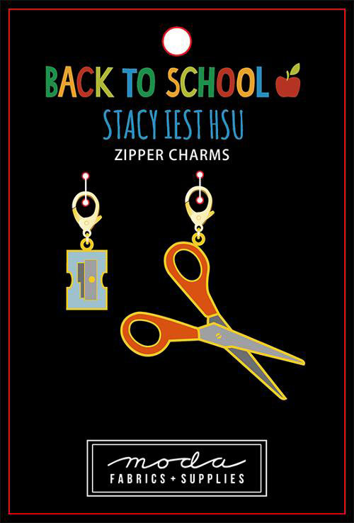 Sharpner Scissor Zip Pull 2ct By Stacy Iest Hsu For Moda  - Multiple Of 3
