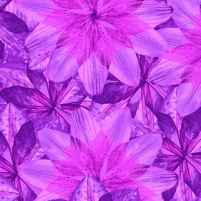 Kaleidoscope Floral By Rjr Studio For Rjr Fabrics - Pink & Purple