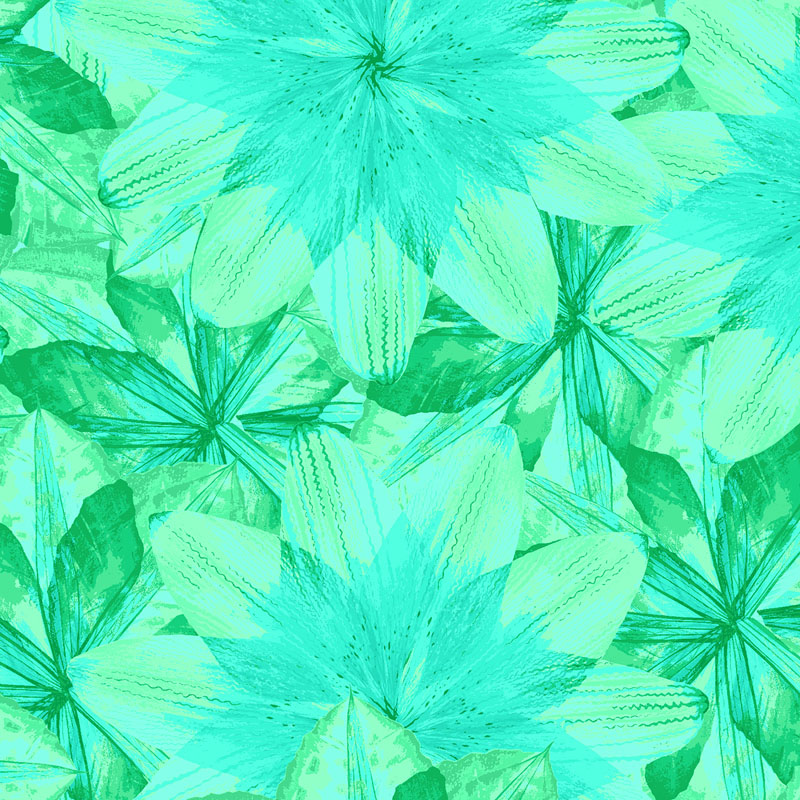 Kaleidoscope Floral By Rjr Studio For Rjr Fabrics - Green & Blue