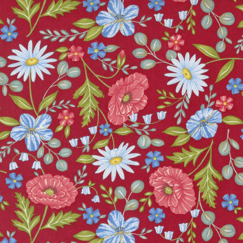 Red White And Bloom By Deb Strain For Moda - Patriotic Poppy