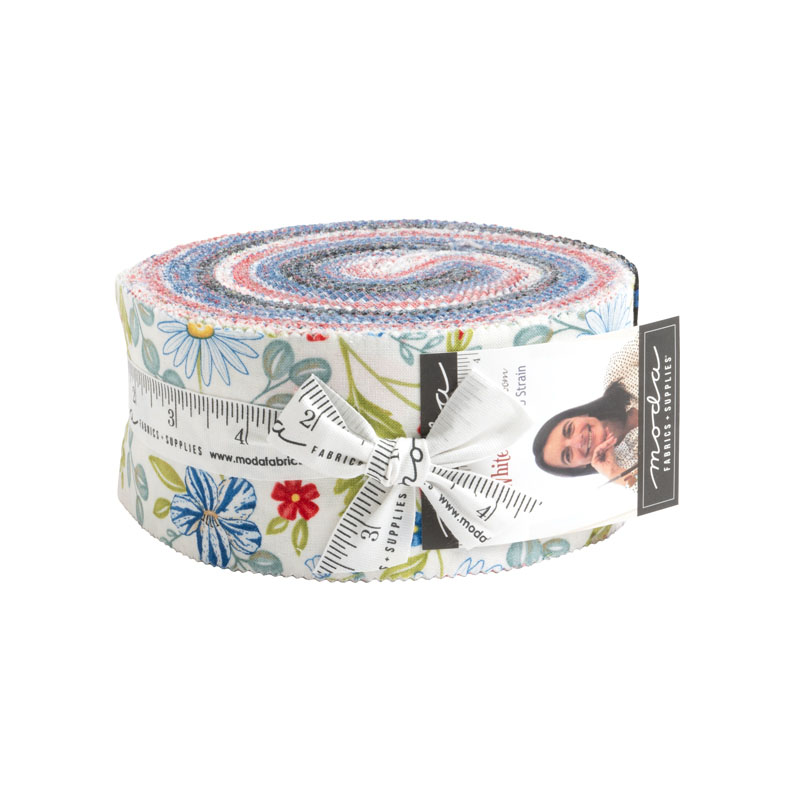 Red White And Bloom Jelly Rolls By Moda - Packs Of 4