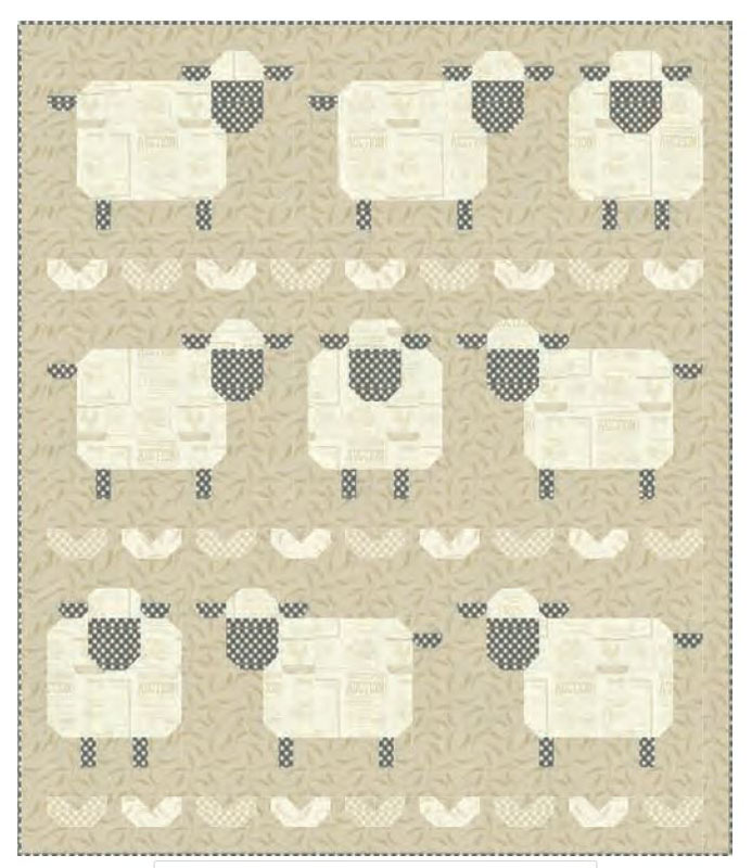 Here Little Sheep Pattern By Stacy Iest Hsu For Moda - Minimum Of 3
