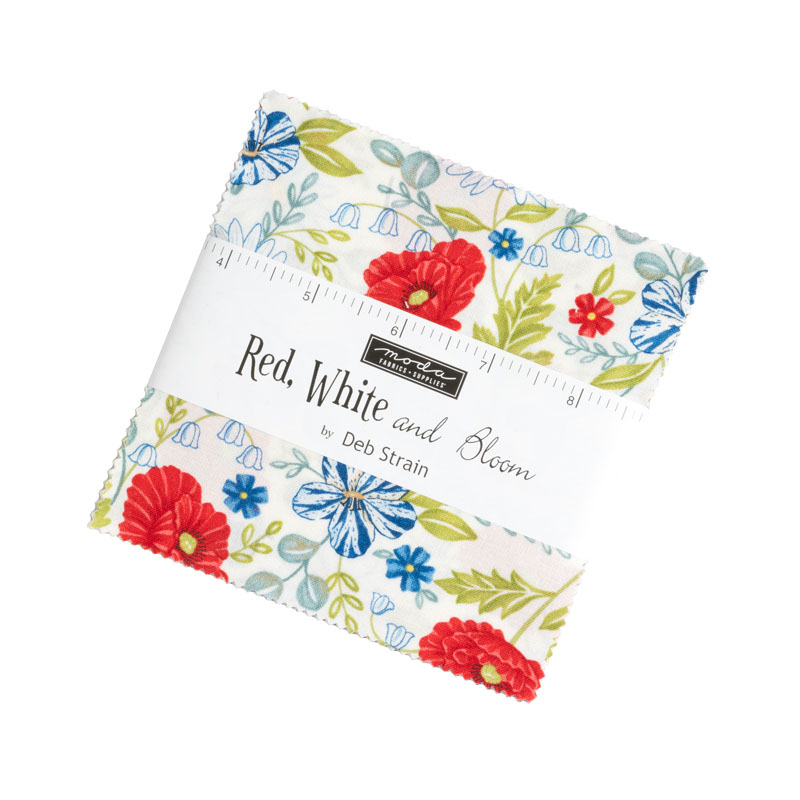Red White And Bloom Charm Packs By Moda - Packs Of 12