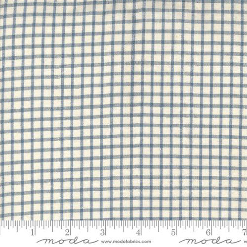 French General Woven Ginghams By French General For Moda - Woad - Pearl