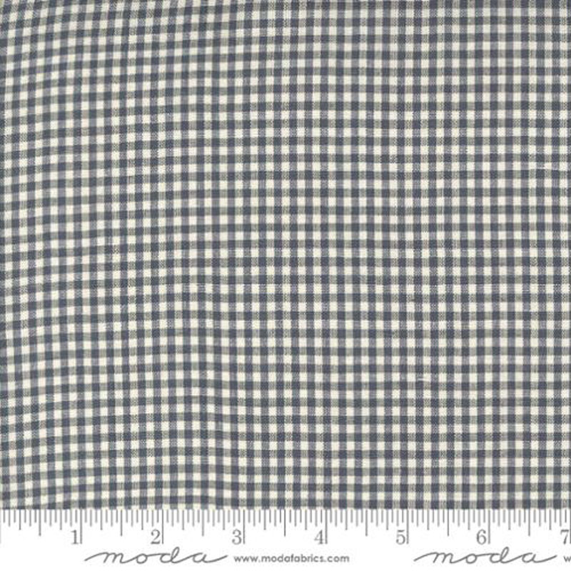French General Woven Ginghams By French General For Moda - Indigo - Pearl