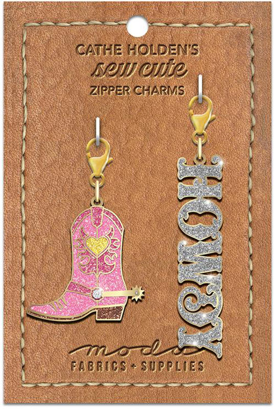 Cowboy Boot Howdy Zip Pull 2 Ct By Moda - Multiple Of 3