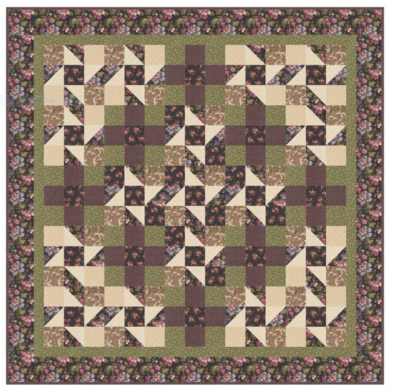 Flower Market Pattern By Lavender Lime For Moda - Minimum Of 3