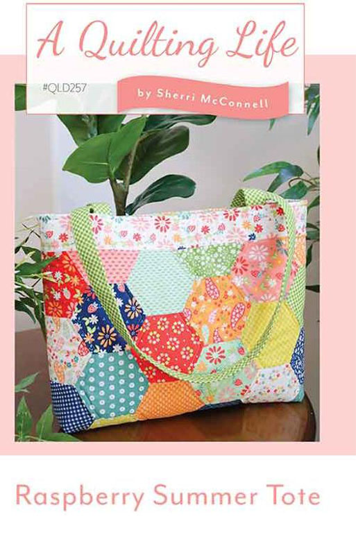 Raspberry Summer Tote Pattern By Quilting Life Designs For Moda - Minimum Of 3