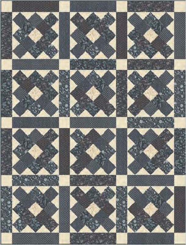 Croix Bleu Pattern By French General Emma For Moda - Minimum Of 3