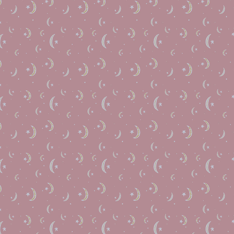 Stay Up Late By Brittany Polatis For Cotton + Steel Fabrics - Mauve - Metallic Fabrics