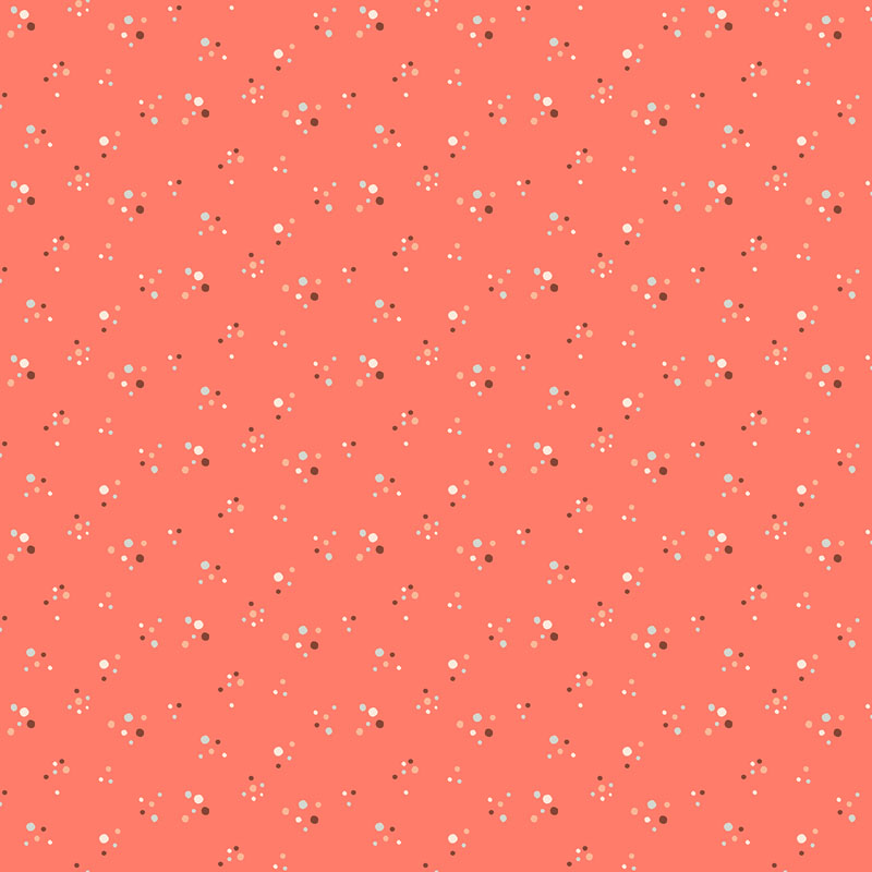 Flower Patch By Rebekka Connelly For Cotton + Steel Fabrics - Deep Coral