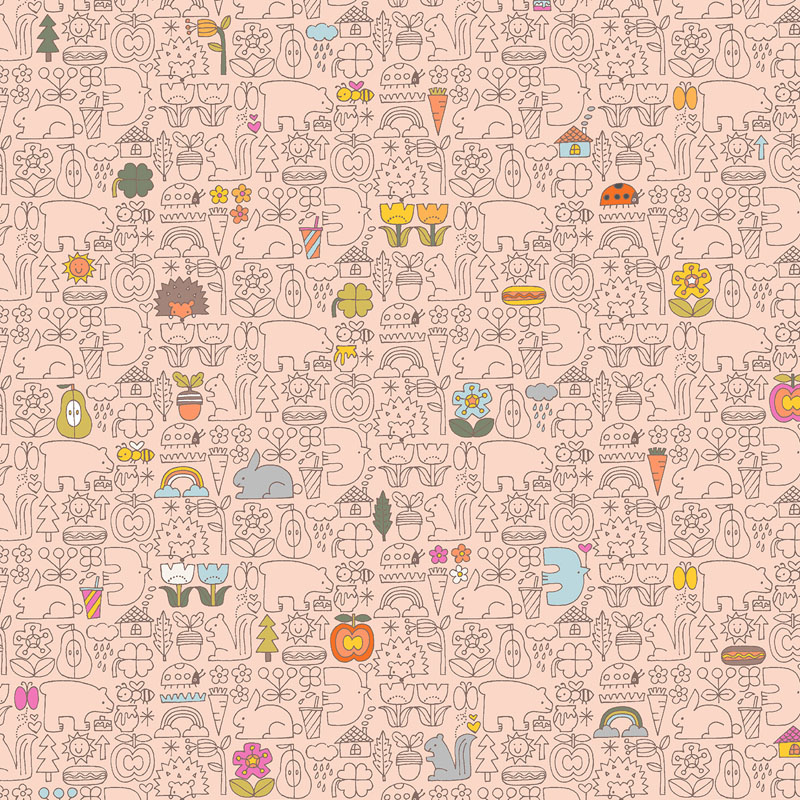 Kanpeki Na Hi By Hitomi Osumi For Cotton + Steel Fabrics - Peach Cloud