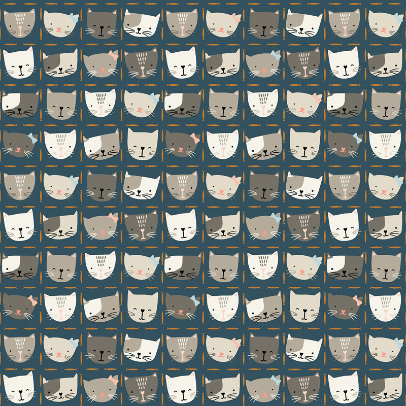 Kitty Kats By Sazerelli Designs For Cotton + Steel Fabrics - Tabby