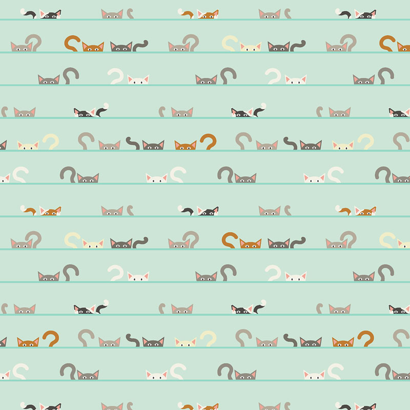 Kitty Kats By Sazerelli Designs For Cotton + Steel Fabrics - Pitter Pat