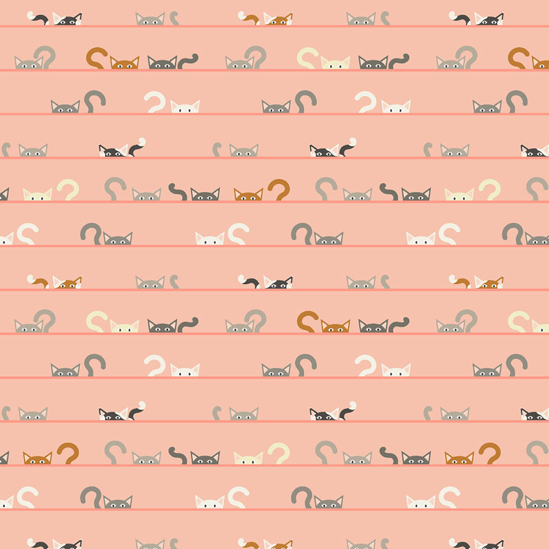 Kitty Kats By Sazerelli Designs For Cotton + Steel Fabrics - Meows-A-Lot