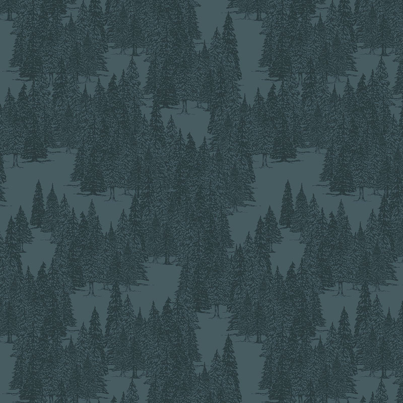 Weekend In The Mountains By Urban Fox For Rjr Fabrics - Riverway Blue