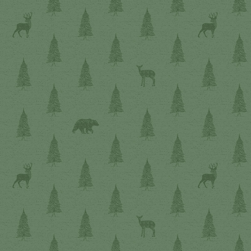 Weekend In The Mountains By Urban Fox For Rjr Fabrics - Basil