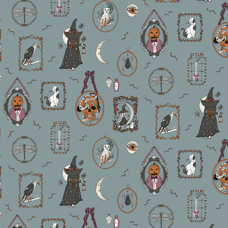 Victorian Nightmares By Quirky Paisley For Rjr Fabrics - Mist