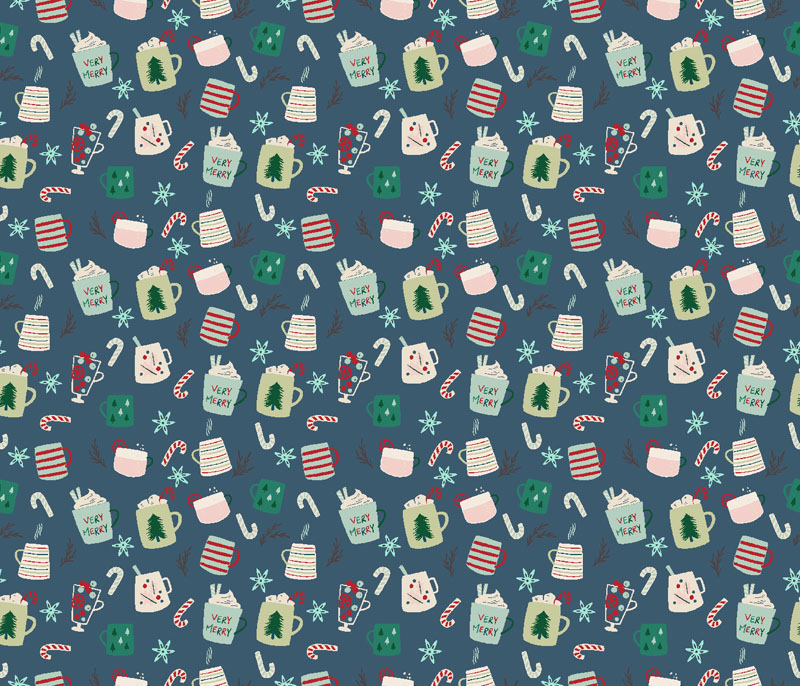 Snow Day Fun By Yuan Xu For Rjr Fabrics - Navy