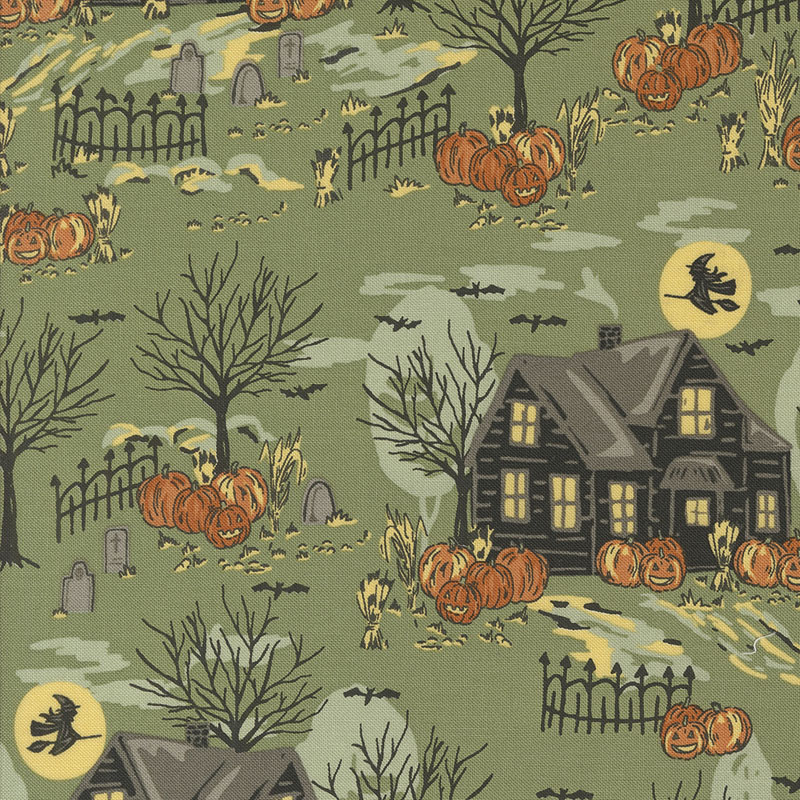 Home Sweet Haunt By Stacy Iest Hsu For Moda - Moss