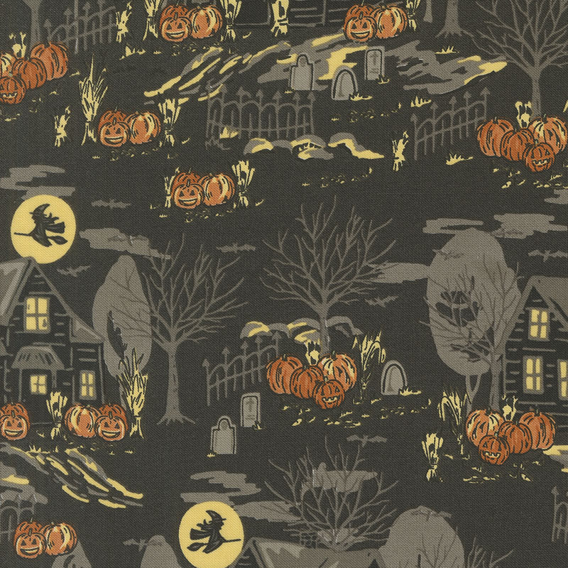 Home Sweet Haunt By Stacy Iest Hsu For Moda - Charcoal