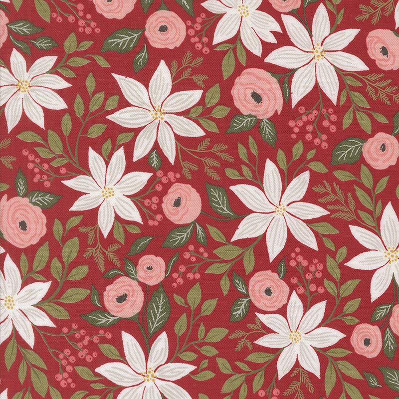 Berry And Pine By Lella Boutique For Moda - Cranberry