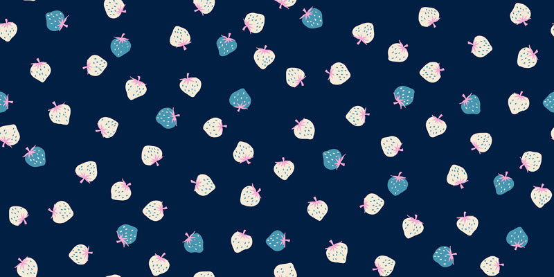 Strawberry By Kimberly Kight Of Ruby Star Society For Moda - Navy