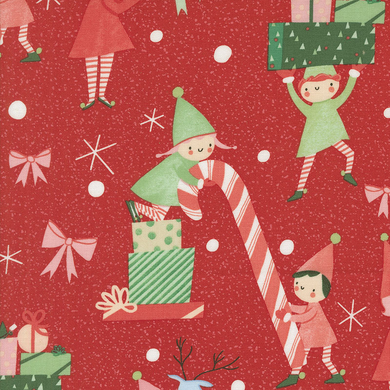 Tiny Christmas By Lizzy House For Moda - Christmas Red