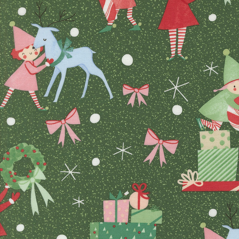 Tiny Christmas By Lizzy House For Moda - Pine