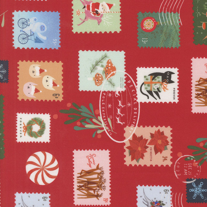 Tiny Christmas By Lizzy House For Moda - Christmas Red