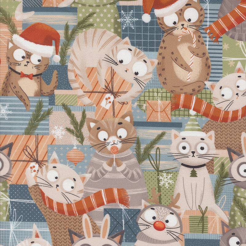 Purrfect Christmas By Elena Amo For Moda - Multi