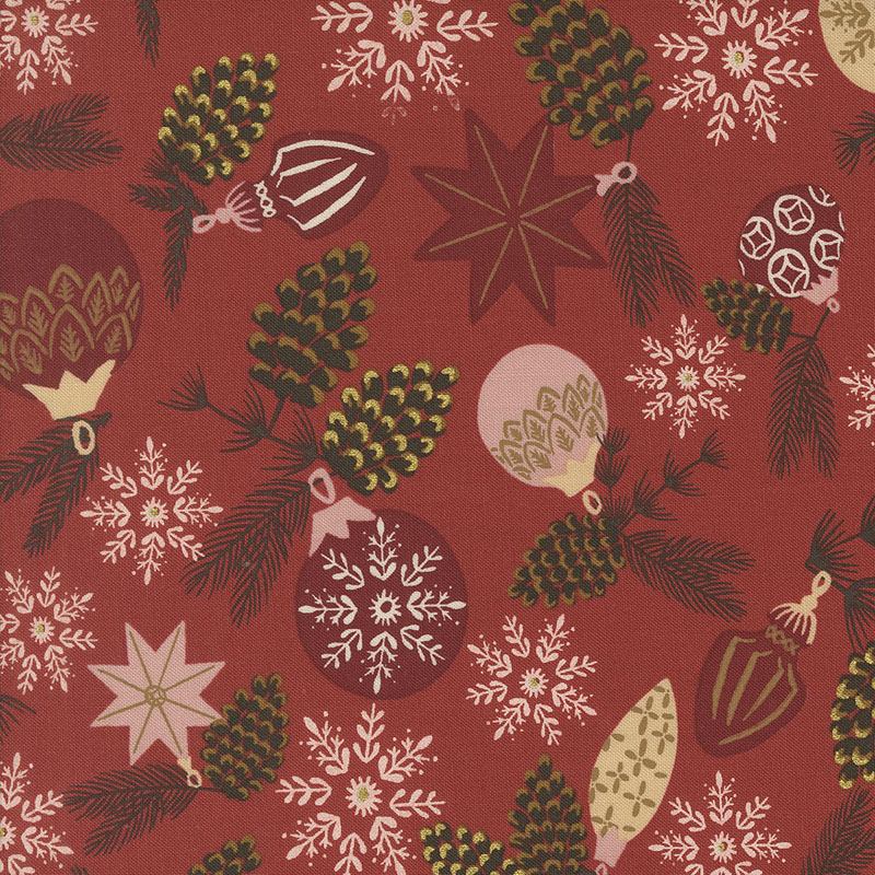 Old World Yuletide By Fancy That Design House For Moda - Poinsettia