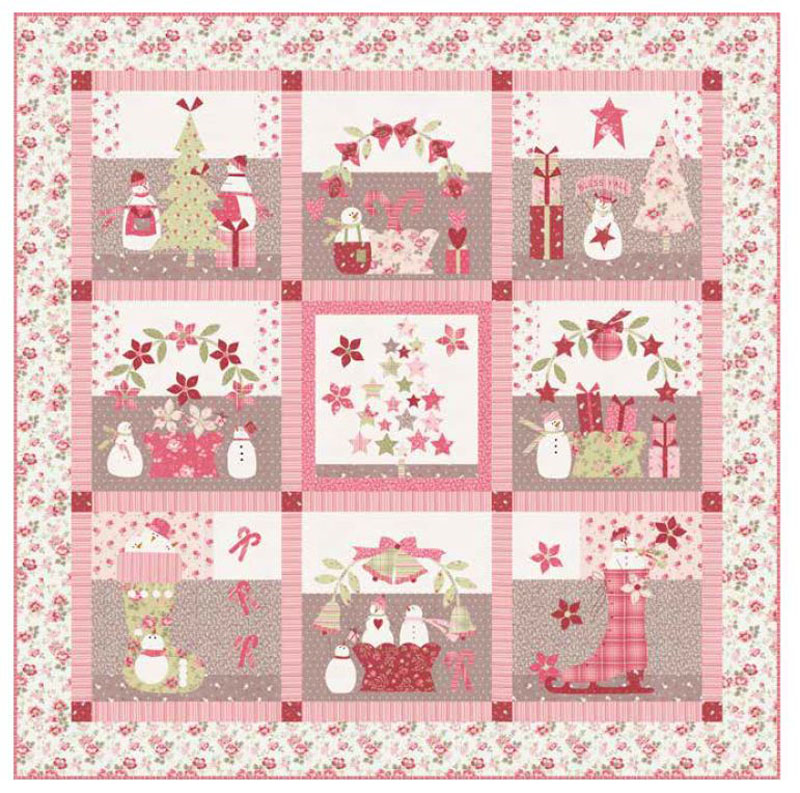 A Very Sweet Christmas - Sweet Christmas Kit 56" X 56"bom/9 Month By Bunny Hill Designs For Moda