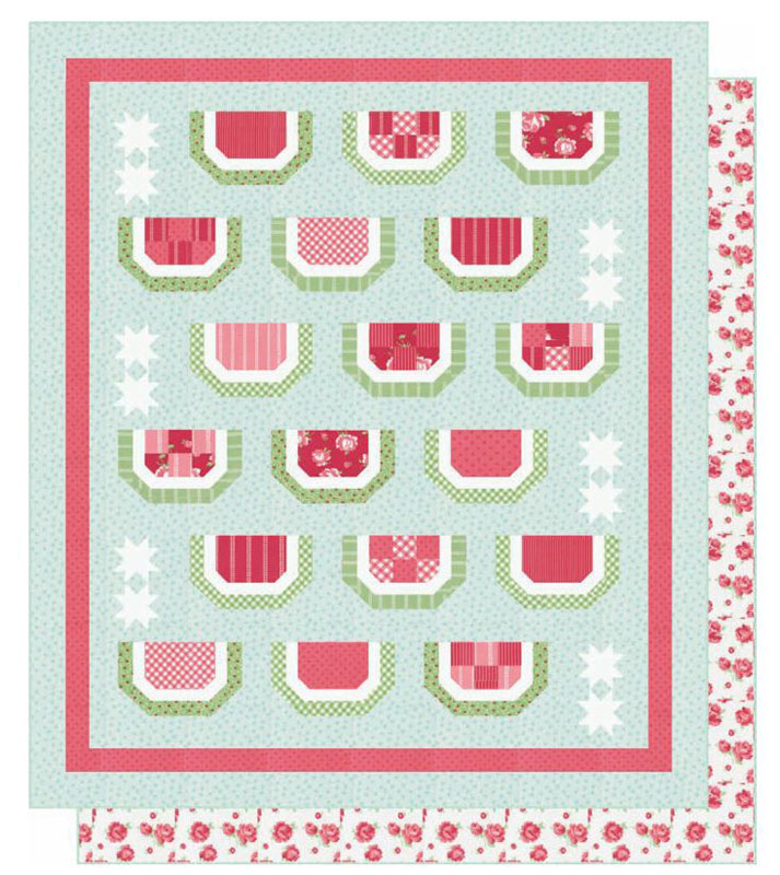 Summertime - Watermelon Patchwork Kit 58" X 66" By Camille Roskelley For Moda