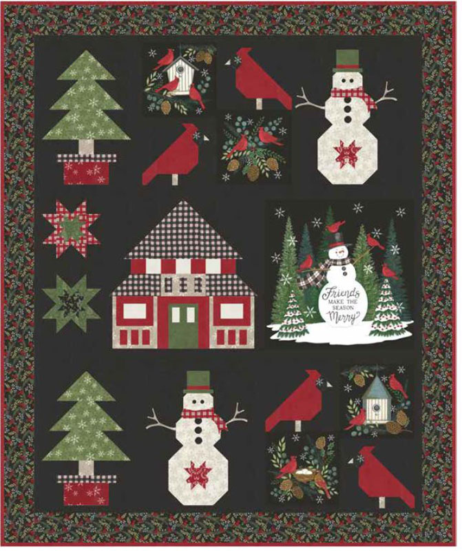 Winter Friends - Friends Of The Forest Kit 60" X 72" For Moda