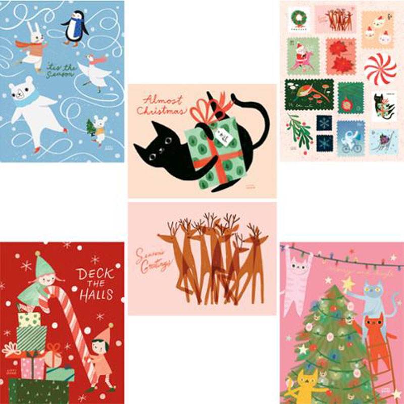 Holiday Card Set With Envelopes By Lizzy House For Moda - Pack Of 6