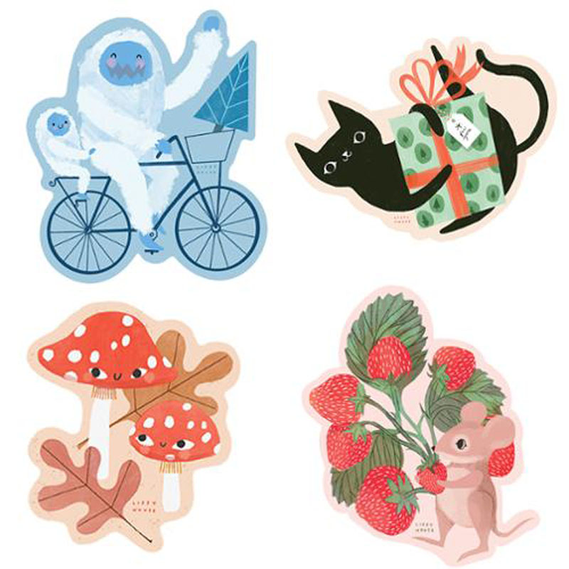 Stickers Assortment By Lizzy House For Moda - Pack Of 4