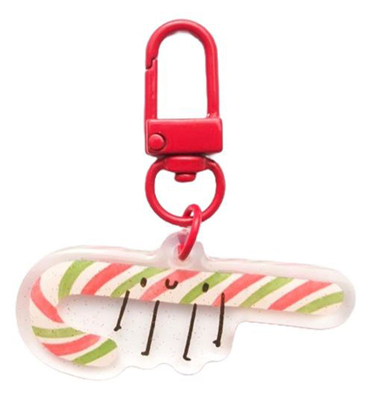 Zipper Charm Red/Grn Candy Cane By Lizzy House For Moda - Multiple Of 6