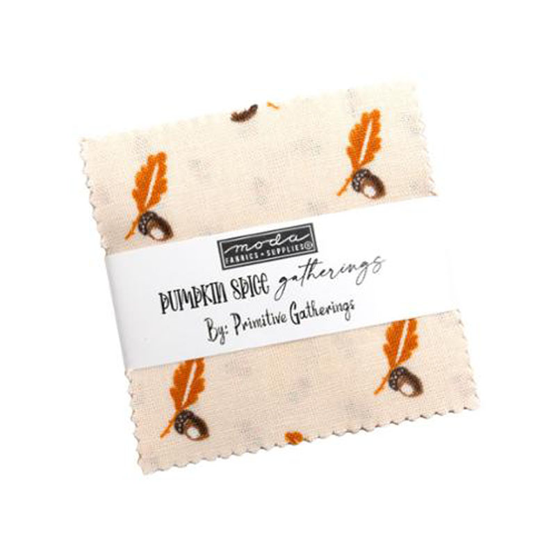 Pumpkin Spice Gatherings Mini Charm Packs By Moda - Packs Of 24