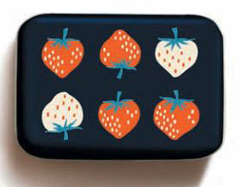 Strawberry Tin 4" X 3" By Ruby Star Society For Moda - Multiple Of 6