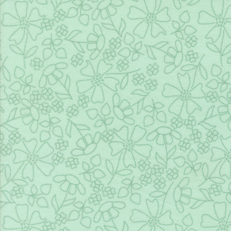 Sherbet Sunshine Flannel By Corey Yoder For Moda - Sea Glass