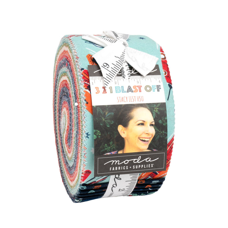 321 Blast Off Jelly Rolls By Moda - Packs Of 4